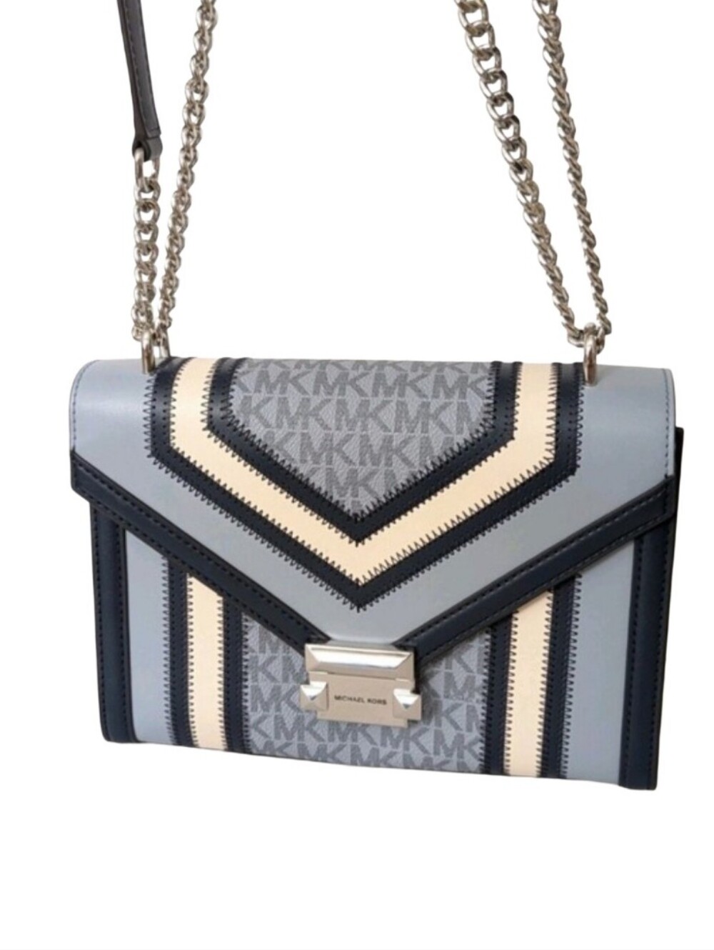 Whitney Medium Color-Block and Signature Logo Shoulder Bag